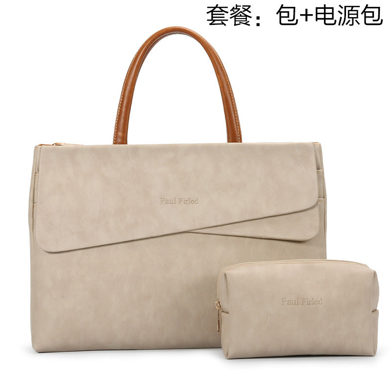 New Korean Fashion Business Computer Bag One-shoulder Handbag Trendy Women&#039;s Bag Briefcase Diagonal