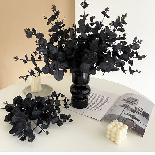 Black Zamioculcas Leaves Bunch Halloween Christmas Party Ornamental Flower