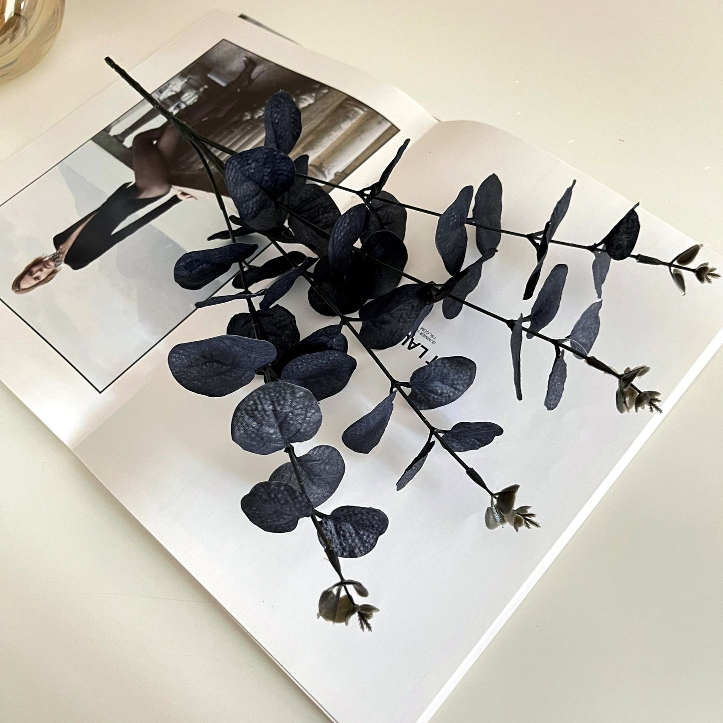 Black Zamioculcas Leaves Bunch Halloween Christmas Party Ornamental Flower