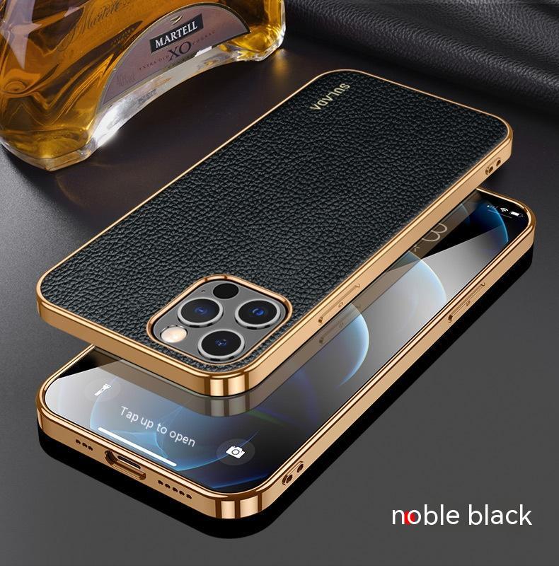 Electroplating Frame Litchi Pattern Phone Case