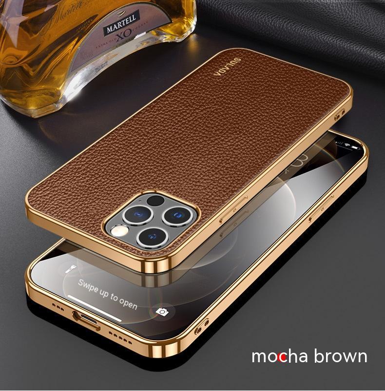 Electroplating Frame Litchi Pattern Phone Case