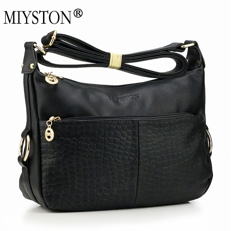 Middle-aged And Elderly Women&amp;#039;s Bag Mother&amp;#039;s Bag Hot Style Fashion Trend Messenger Bag New Middle-aged Women&amp;#039;s Single-shoulder Diagonal Double-layer Pocket