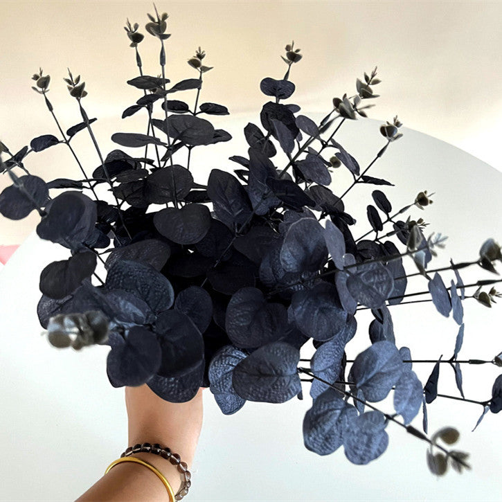 Black Zamioculcas Leaves Bunch Halloween Christmas Party Ornamental Flower