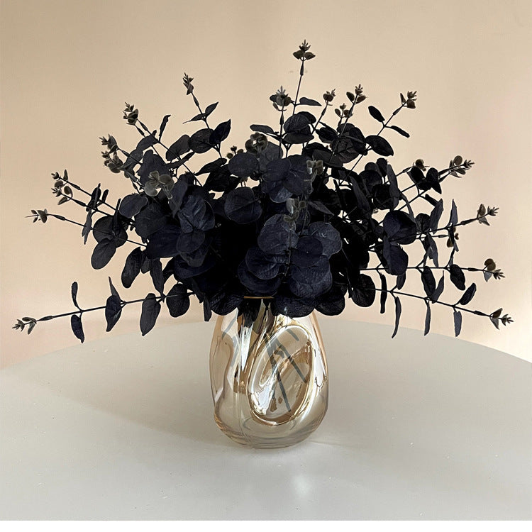 Black Zamioculcas Leaves Bunch Halloween Christmas Party Ornamental Flower