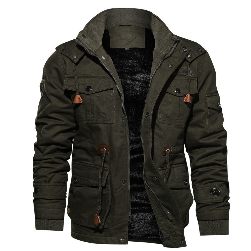 Autumn And Winter New Men Military Fan Cotton Jacket