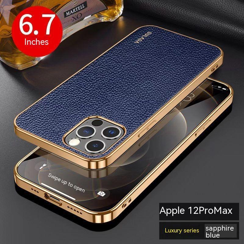 Electroplating Frame Litchi Pattern Phone Case