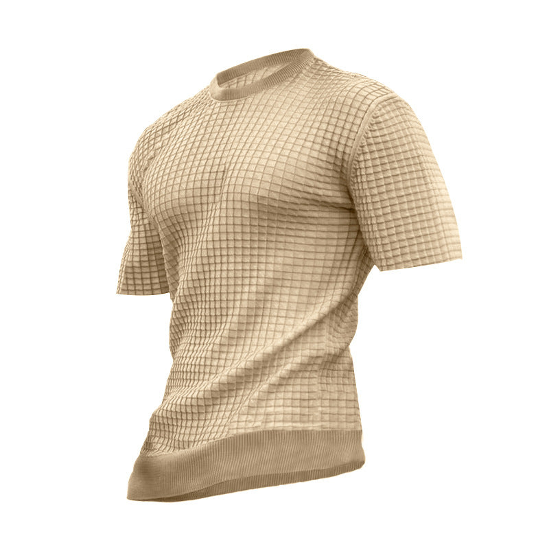 Men's Round Neck Stretch Casual Trend Top T-Shirt