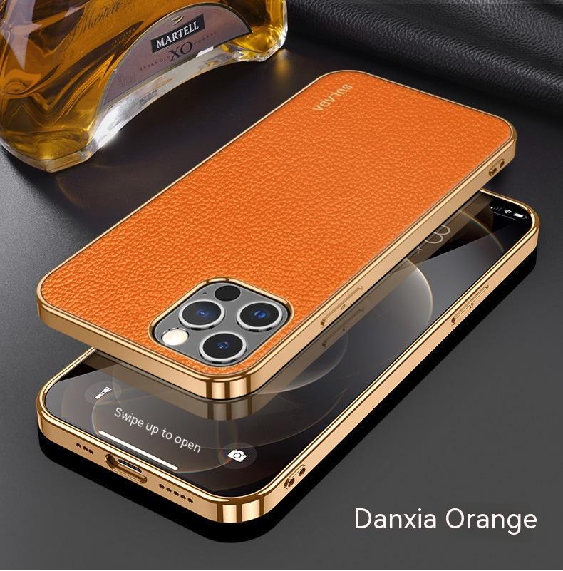 Electroplating Frame Litchi Pattern Phone Case