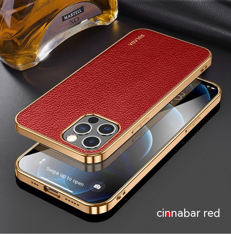 Electroplating Frame Litchi Pattern Phone Case