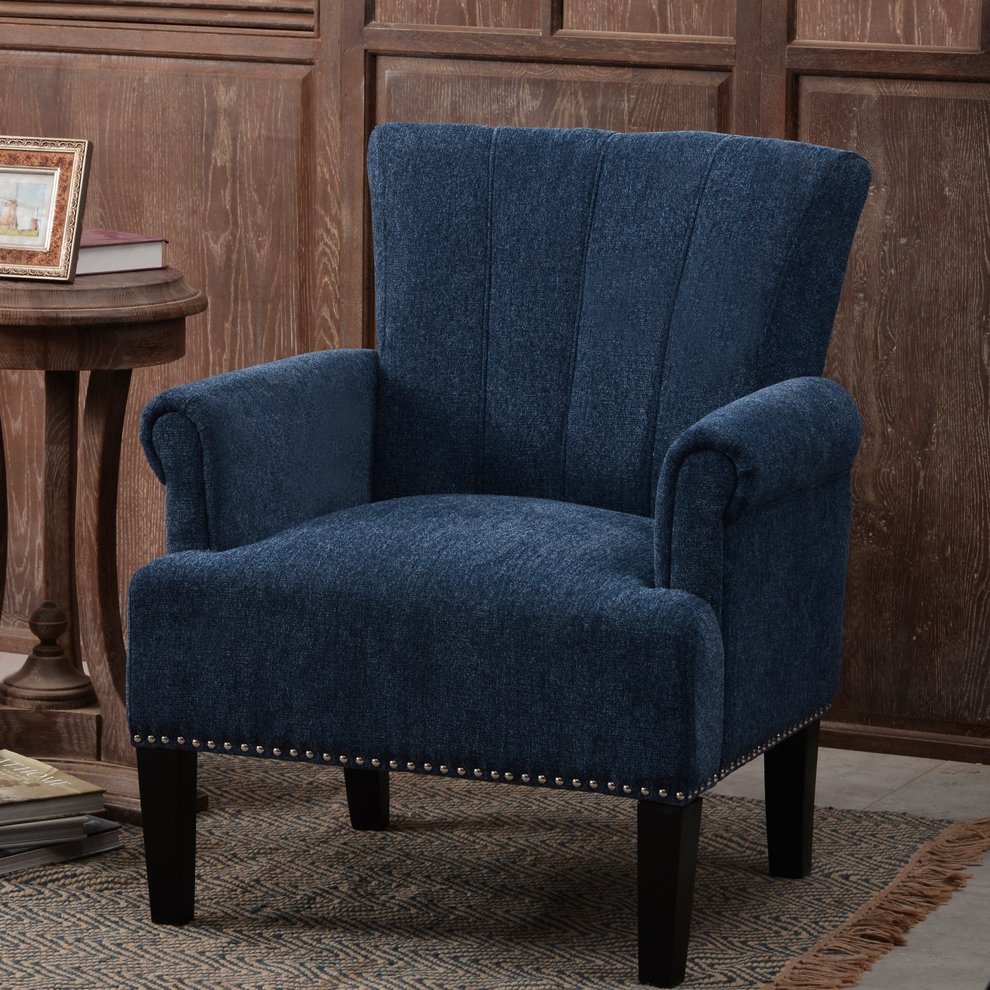 Accent Rivet Tufted Polyester Armchair