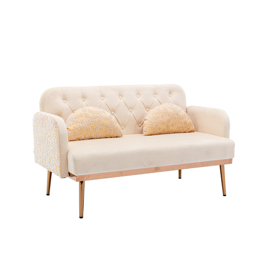 COOLMORE  Velvet  Sofa , Accent sofa .loveseat sofa with metal feet