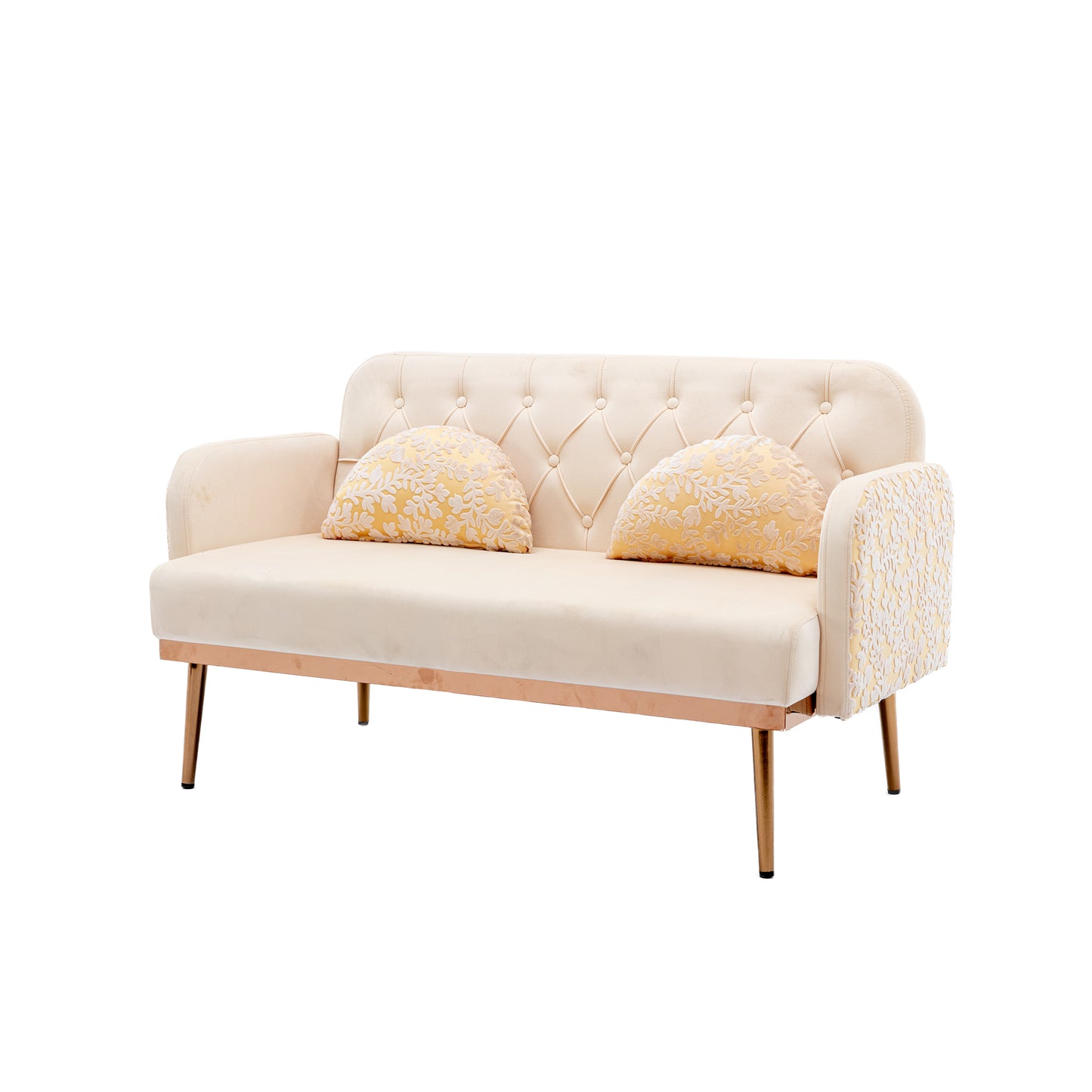 COOLMORE  Velvet  Sofa , Accent sofa .loveseat sofa with metal feet