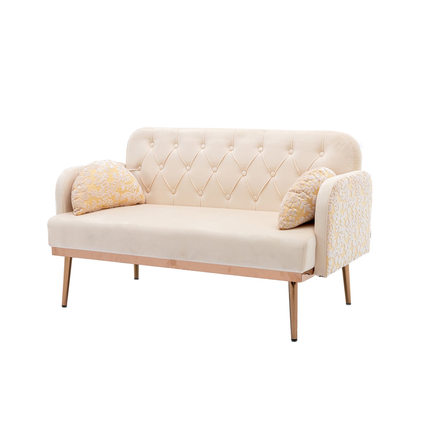 COOLMORE  Velvet  Sofa , Accent sofa .loveseat sofa with metal feet