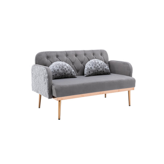 COOLMORE  Velvet  Sofa , Accent sofa .loveseat sofa with metal feet