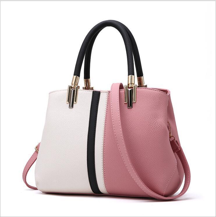 New Color Matching Trend Fashion One Shoulder Large Capacity Handbag