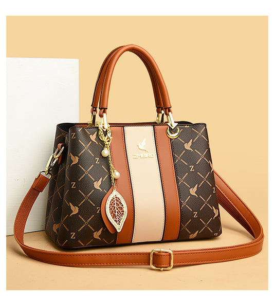 Genuine Leather Women&#039;s Handbag High-end Bag New Women&#039;s Bag Fashionable Middle-aged Mother Bag