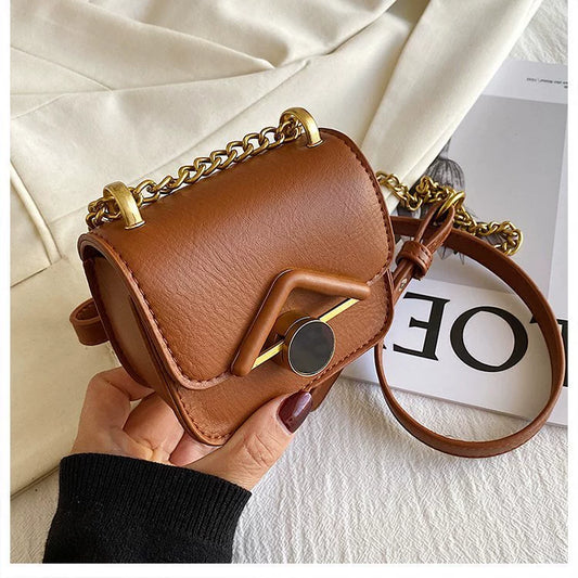 Niche Design Texture Bag Women 2023 New Fashion Messenger Bag Mini Lipstick Bag Shoulder Chain Small Square Bag