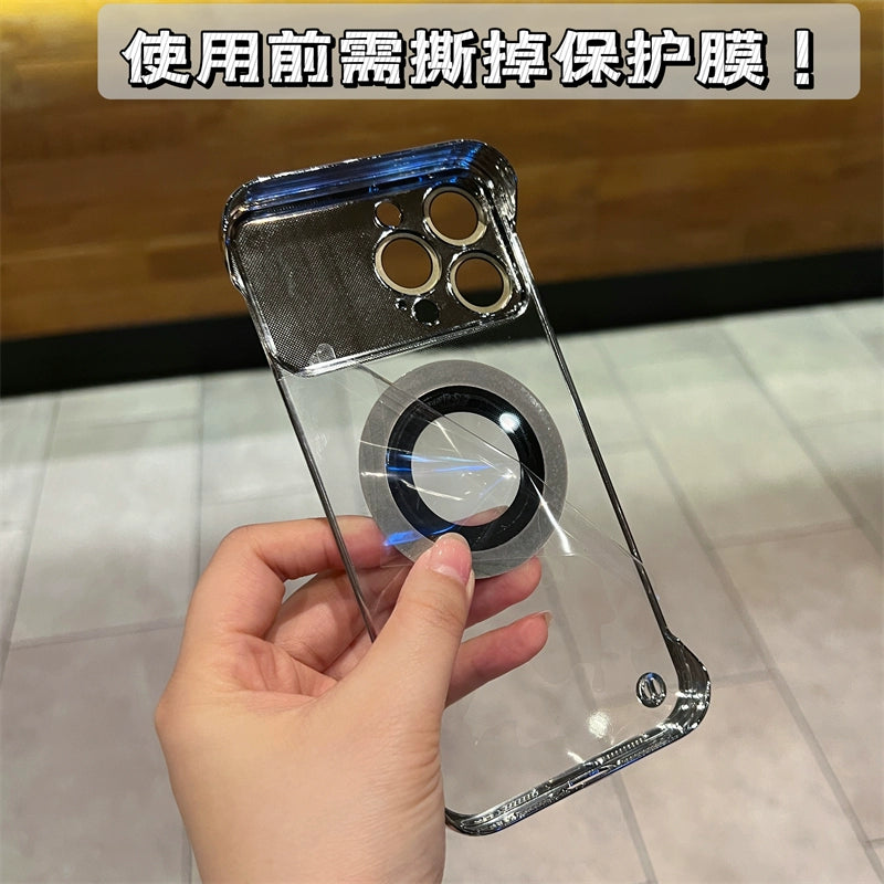 Borderless Goggles Magsafe Electroplating New Large Window iPhone Case