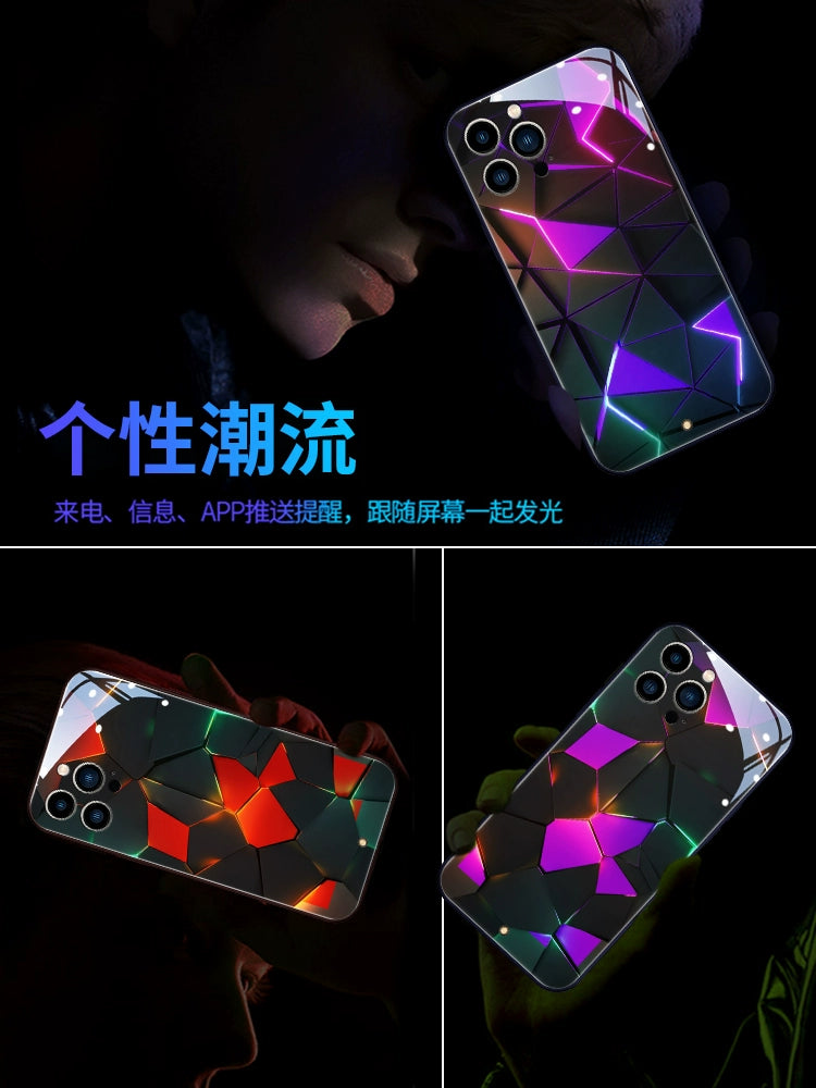 Switch On Or Off At Will Apple Mobile Phone Case Light-up When Incoming Call New Voice-activated Light