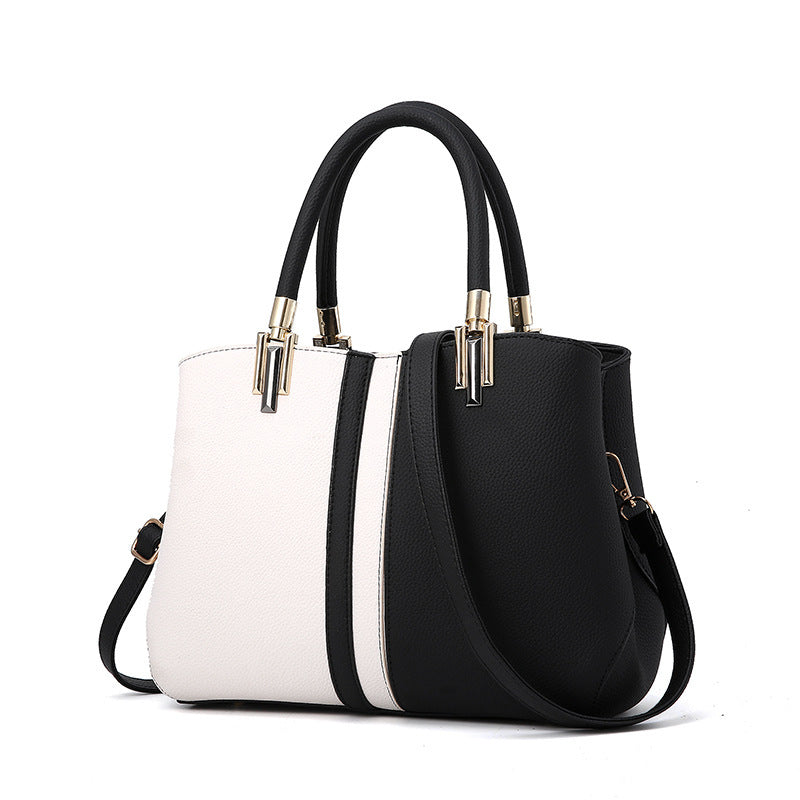 New Color Matching Trend Fashion One Shoulder Large Capacity Handbag